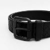 圖片 美國百分百【全新真品】BOTTEGA VENETA 真皮編織 皮帶 牛皮 歐洲精品 BV 配件 黑色 BD59