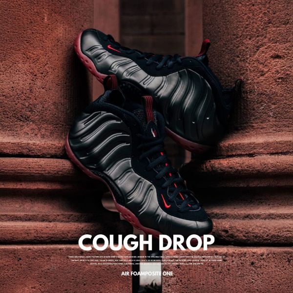 NICEDAY 代購 Nike Air Foamposite One Cough Drop 復古 黑紅 紅黑 復刻 籃球鞋 IB2219-001