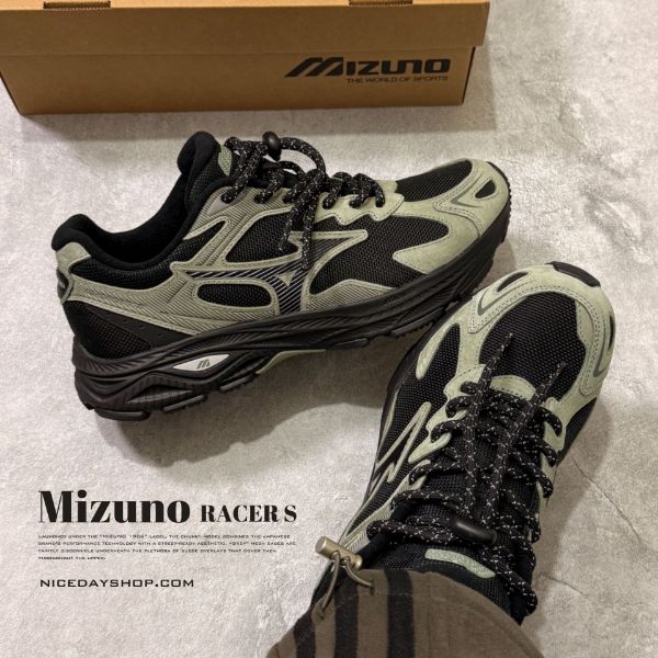 NICEDAY 代購 Mizuno Racer S 2.0 灰綠 墨綠 綠灰 灰黑 復古 機能 D1GH243502