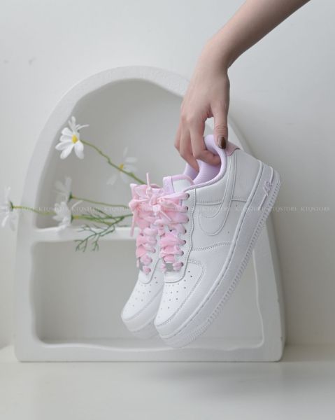 圖片 KTQ STORE 現貨 Nike Air Force 1 Low “Pink Foam”白粉 絲綢緞帶 HV4403-601
