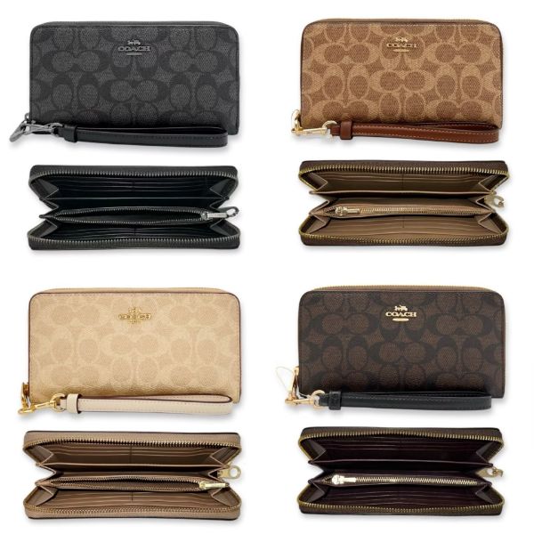 圖片 COACH可拆式掛帶防刮皮革拉鏈長夾