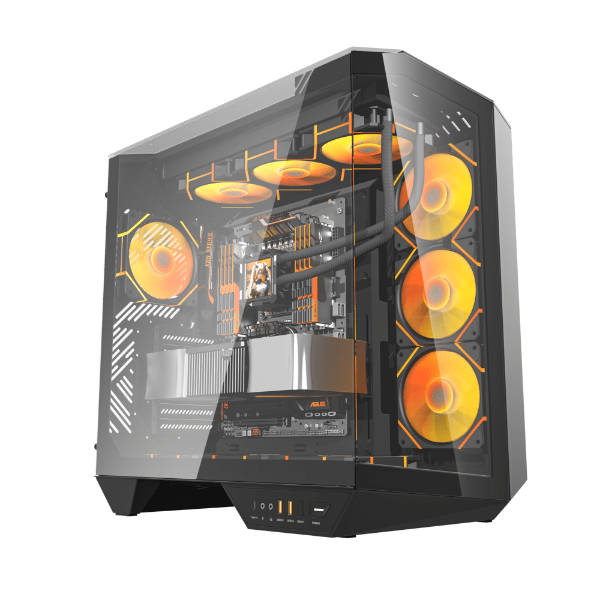 圖片 AMD R7 7700MPK 獨顯 RTX5070 12G OC 電競主機 ARGB 360 水冷 DY70 海景房 遊戲機 3A 電腦