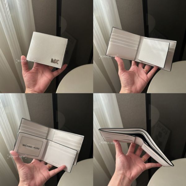 圖片 Michael Kors MK 防刮皮革1+1短夾