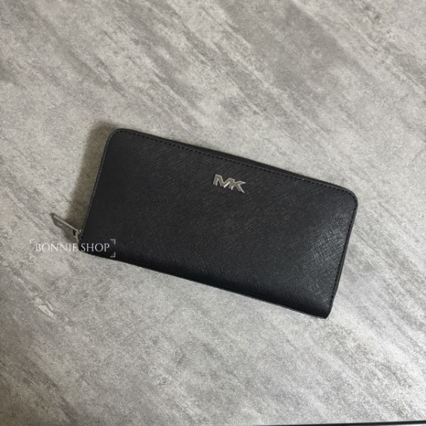 圖片 Michael Kors MK防刮皮革拉鏈長夾（黑色）