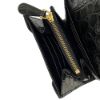 圖片 AMI PARIS 品牌LOGO 鱷魚紋皮革按扣短夾(含拉鍊零錢袋) 黑色 - USL203 AL0075001