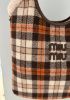 圖片 《我最便宜!全新正品》MIU MIU 新季品 格紋羊毛肩背手提包