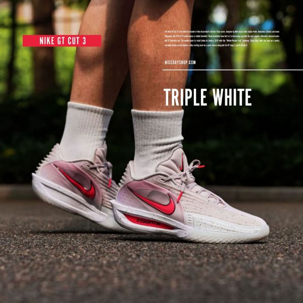 NICEDAY 代購 Nike Zoom GT Cut 3 Turbo LX 白粉 乳癌 粉 頑皮豹 渦輪 實戰 籃球鞋 HV9919-001