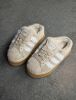 圖片 Adidas Originals Campus 00s Winter Row 毛茸茸麵包穆勒鞋 包頭拖鞋 厚底 米色 燕麥色 JR6159/預購