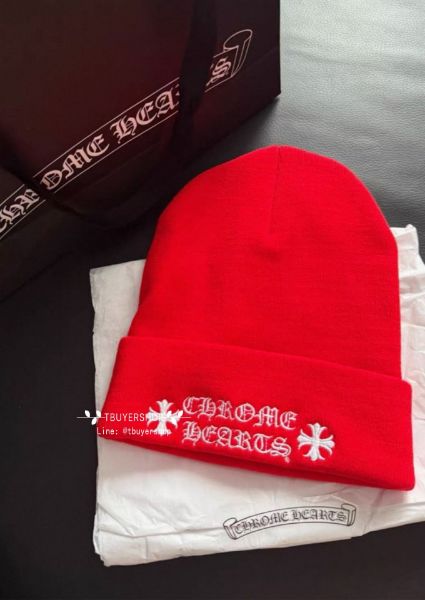 圖片 Chrome hearts 紅色刺繡 冷帽/毛帽/針織帽