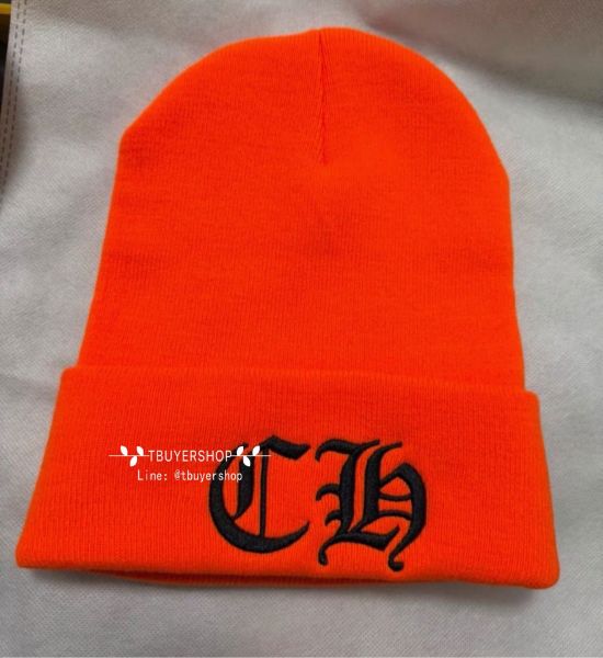 圖片 Chrome hearts 橘色 雙面刺繡 冷帽/毛帽/針織帽