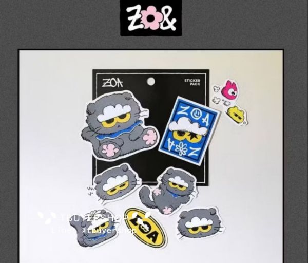 圖片 Zoa X friends 貓咪貼紙 表框也超好看