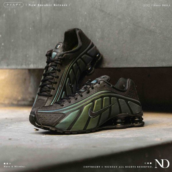 NICEDAY 現貨 Nike Shox R4 SE Black Seaweed 黑魂 炫彩 綠 未來 科技 復古 IM6596-001