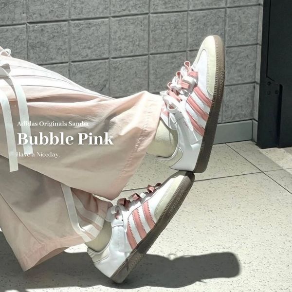NICEDAY 代購 Adidas Samba OG 草莓牛奶 白粉 粉 粉色 復古 德訓 休閒 女鞋 JI2677