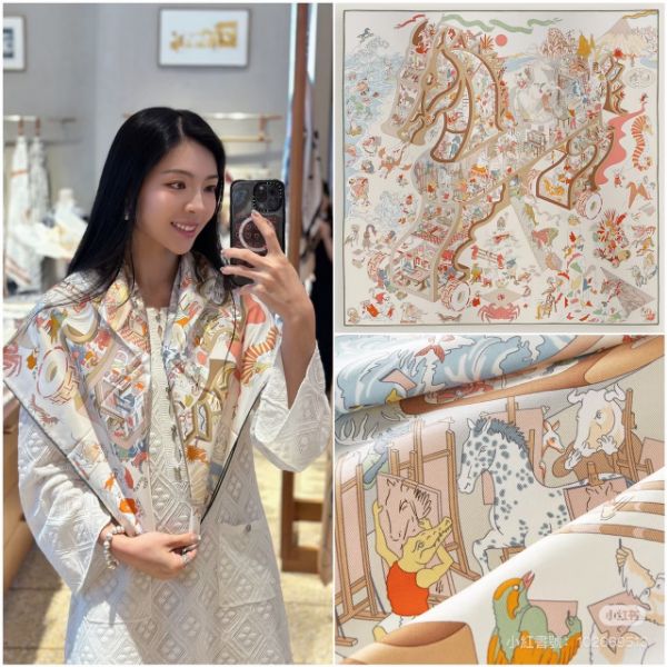 圖片 「M.Y精品」 Hermes 馬家 馬術學院 絲巾 真絲絲巾 送禮