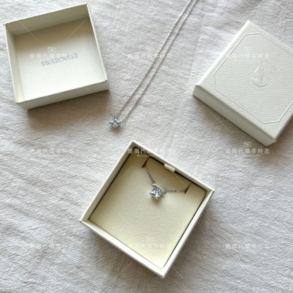 圖片 ✨施華洛世奇 Swarovski- 藍方鑽水晶項鍊 📦在台現貨