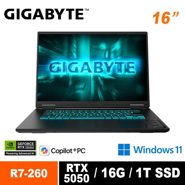 圖片 🔥GIGABYTE 技嘉 GAMING A16 16吋電競筆電⚡｜A16 3THK3TW894SH｜🎮 R7 高效能處理器｜💻 165Hz 高刷螢幕｜RTX 遊戲效能機種