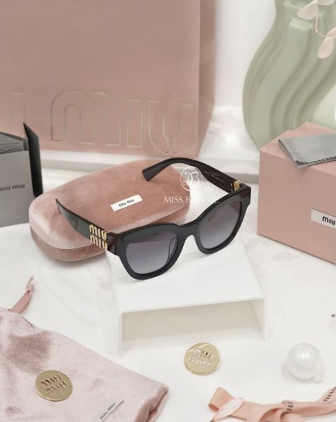 圖片 Miu Miu MU01YS 墨鏡-煙灰色/側邊金屬LOGO