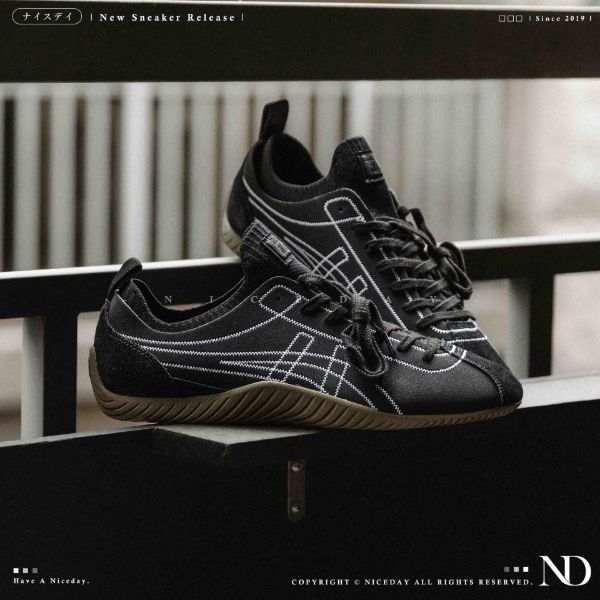 NICEDAY 代購 Onitsuka Tiger 鬼塚虎 SCLAW 麂皮 束口鞋 復古 板鞋 輕便 黑色 焦糖底 1183B969-001