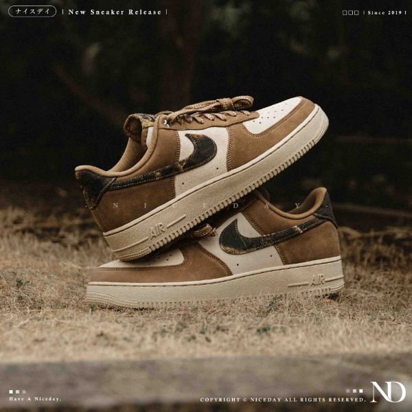 NICEDAY 現貨 Nike Air Force 1 Realtree Camo 落葉 棕色 摩卡 卡其 枯葉 男鞋 IO9803-200
