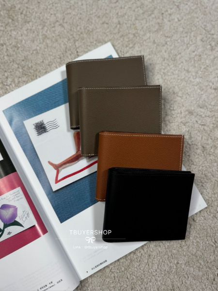 圖片 Hermes citizen twill絲巾 大象灰/棕 對折短夾 男士短夾