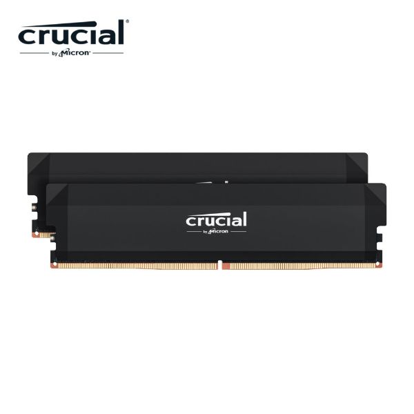 圖片 美光 Micron Crucial PRO 超頻 32GB(雙通16GB*2) D5 6000/CL36 黑色散熱片【AI 雙模】