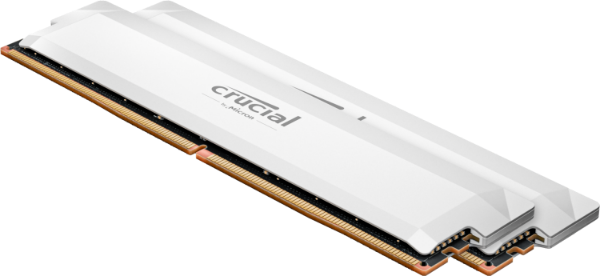 圖片 美光 Micron Crucial PRO 超頻 64GB(雙通32GB*2) D5 6400/CL40 白色散熱片【AI 雙模】