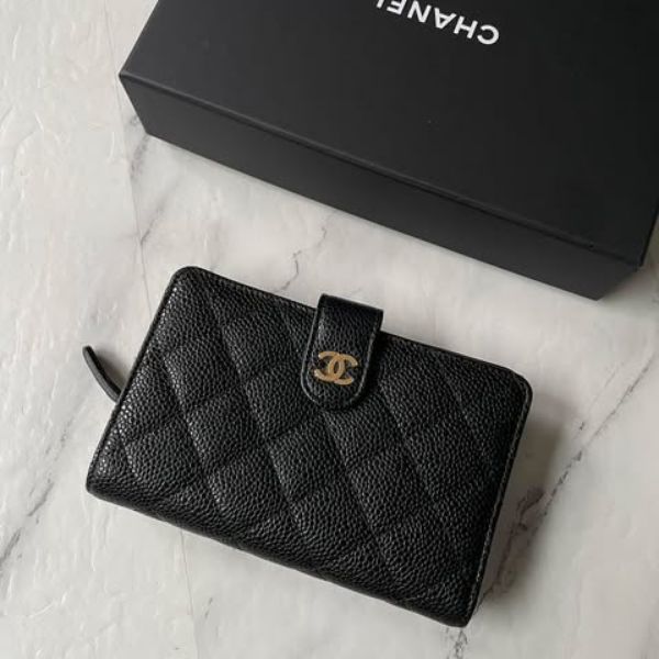 圖片 Chanel 黑金荔枝絕版中夾