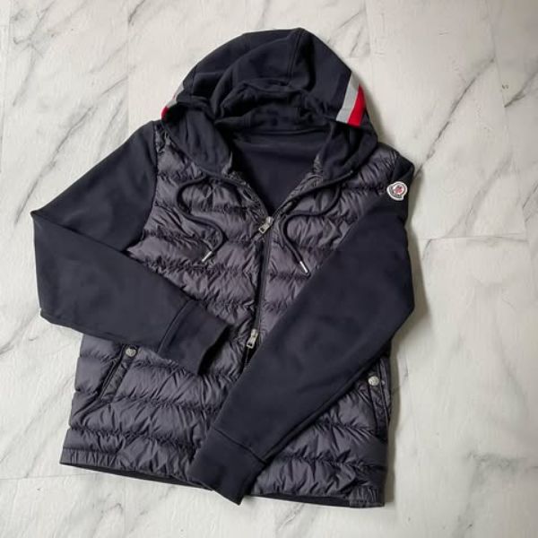 圖片 Moncler羽絨拼接連帽外套