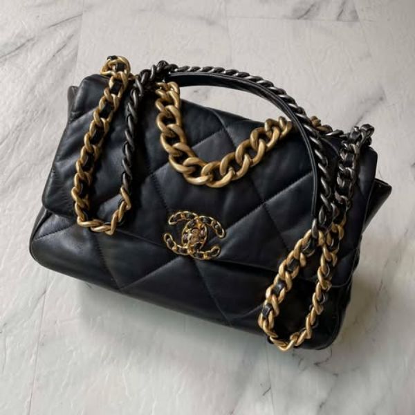 圖片 Chanel 黑金編織19bag