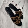 圖片 Hermes 豹紋麂皮Oran H 拖