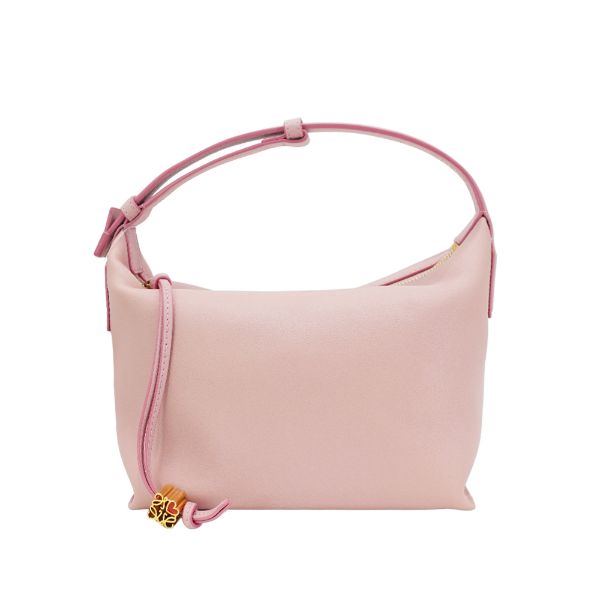 圖片 Loewe 展示品 Cubi 柔軟光滑小牛皮緹花手提/肩背-Small(粉)
