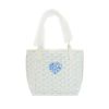 圖片 Goyard Anjou Mini 愛心印花logo雙面購物包-迷你(白)