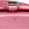 圖片 Balenciaga 展示品 Hourglass 鱷魚壓紋皮革手提/斜背沙漏包-XS(592833-粉)