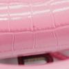 圖片 Balenciaga 展示品 Hourglass 鱷魚壓紋皮革手提/斜背沙漏包-XS(592833-粉)