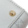 圖片 Dior 展示品 Lady Dior 籐格紋羊皮兩用黛妃包-Mini(灰)