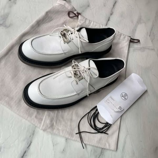 圖片 Hermes 白銀Kelly first德比鞋