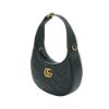 圖片 Gucci Marmont 衍縫小牛皮手提/斜背彎月包(699514-黑)