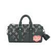 圖片 Louis Vuitton Nigo Keepall XS 愛心塗鴉牛仔布拚牛皮二用斜背包(M81010-黑)