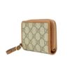 圖片 Gucci GG Emblem Zip Mini 字花帆布ㄇ字短夾(319131-卡其)