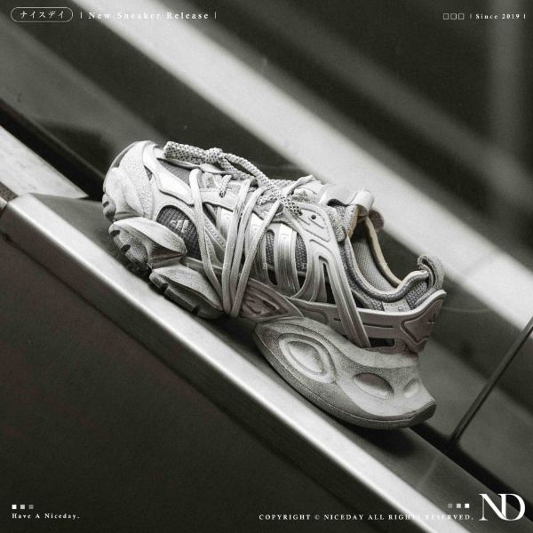 NICEDAY 代購 Adidas XLG Runner Deluxe 復古 做舊 灰白 灰 機甲鞋 巴黎世家 綁帶 JR9633