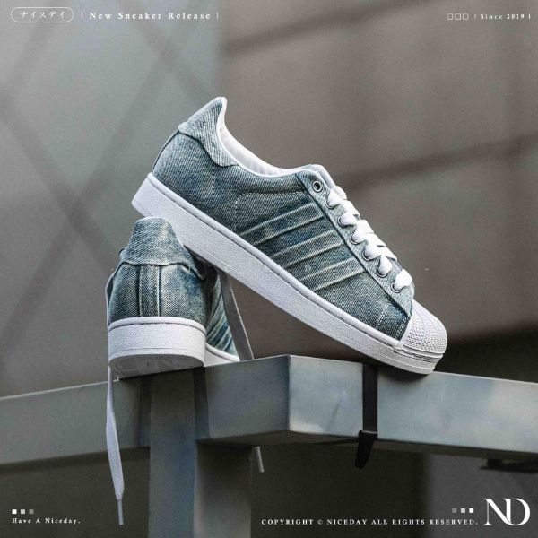 NICEDAY 代購 ADIDAS SUPERSTAR 82 貝殼頭 愛迪達 三葉草 牛仔 丹寧 刷舊 水洗 男女鞋 JQ3239
