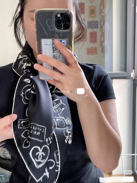 圖片 「M.Y精品」 Chanel 小香 絲巾 經典元素 真絲 掛巾 掛飾絲巾