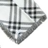 圖片 Burberry 寬版格紋羊毛絲質圍巾(8110162-黑白)