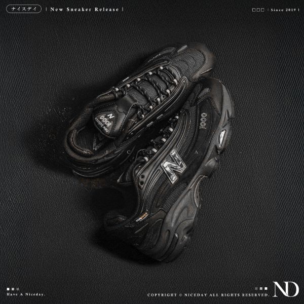 NICEDAY 現貨 New Balance 1000 全黑 黑 黑魂 CORDURA 抗撕裂 復古 M1000J