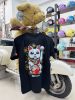圖片 熊彬安全帽 ⎜日本 SHOEI MARQUEZ達摩招き猫Tシャツ shoei達摩招財貓 T恤 t-shirt 黑/紅