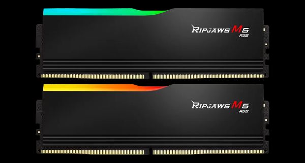 圖片 芝奇 RipjawsM5 RGB焰刃32GB(16G*2)D5-6000/CL36黑(F5-6000J3636F16GX2-RM5RK)AI 雙模