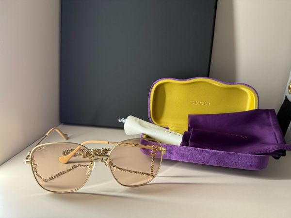 圖片 「M.Y精品」 Gucci 金框 迷鏈眼鏡 GG1089SA