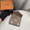 圖片 Louis Vuitton LV斑鳩灰奶油白信封三折短夾