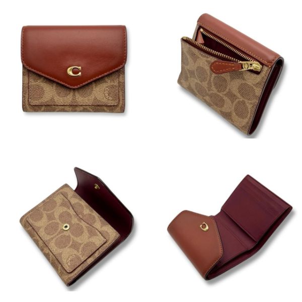 圖片 COACH經典C字拼接皮革三折短夾