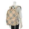 圖片 Burberry Vintage 格紋戰馬印花帆布拉鍊雙肩後背包(8091312-米)